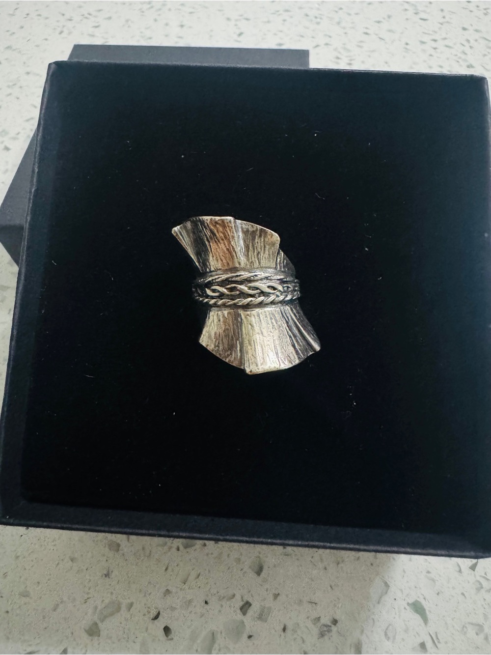 Ring Silver 925 Ribbon Braided Ring